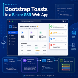 Mise en place des Toasts Bootstrap dans une application web Blazor SSR