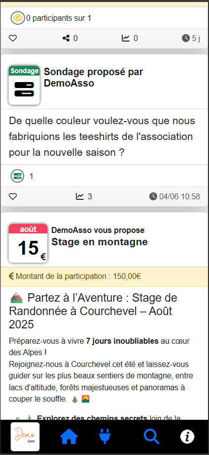 Démo actuasso version mobile